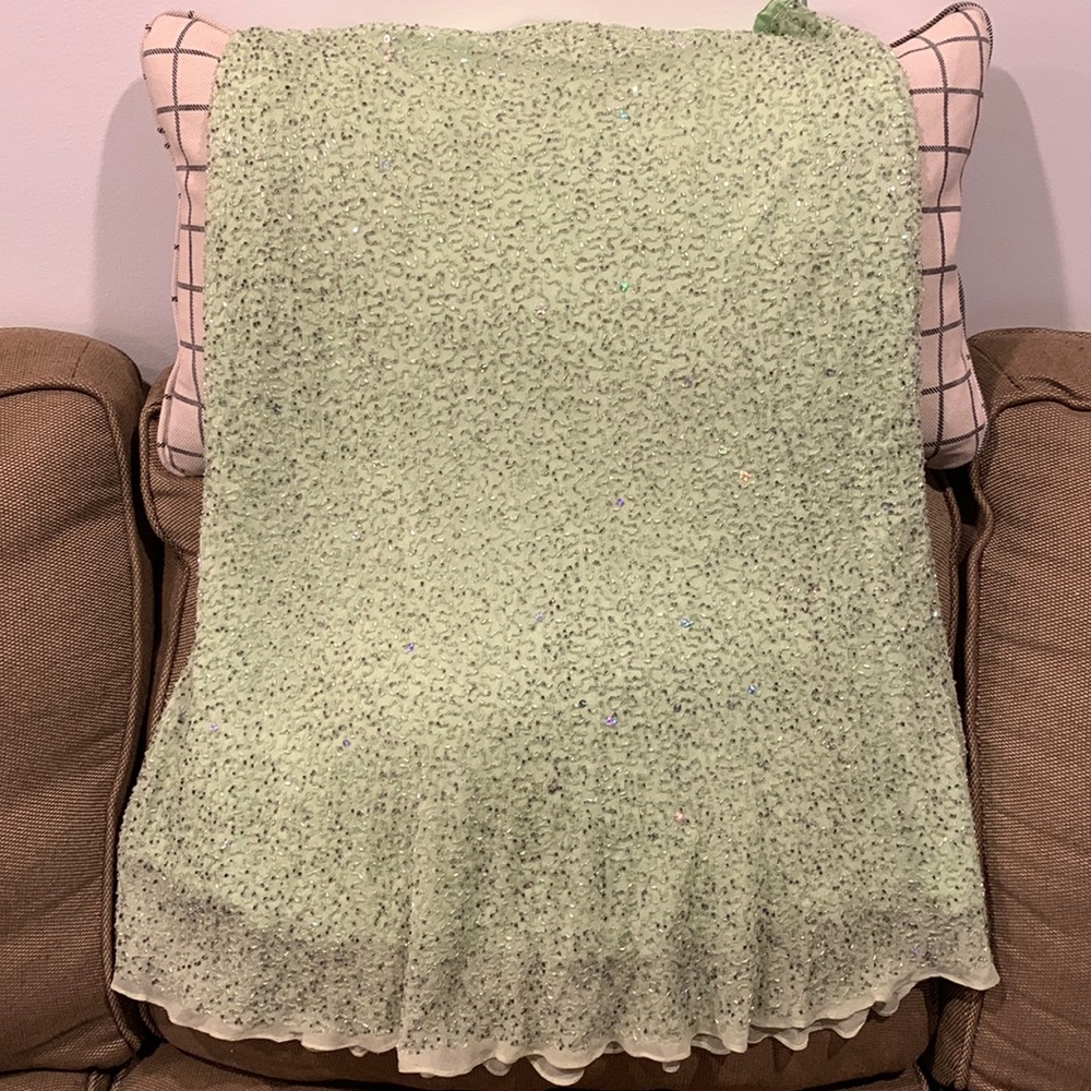 Lillie Rubin lime green Sequin skirt